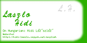 laszlo hidi business card